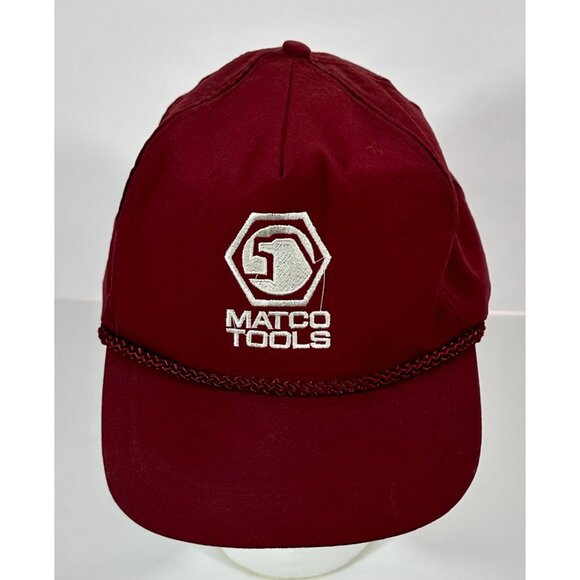 Vintage Matco Tools Burgundy Snapback Hat With Embroidered Logo & Rope Detail - Picture 3 of 11